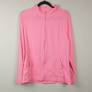 Lilly Pulitzer Luxletic Hadlee Jacket Womens XL Pink Full Zip